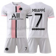 Paris Saint Germain Psg Fotbollströjor Barn 2021-22 Kylian Mbappé 7 Borta Matchtröja..